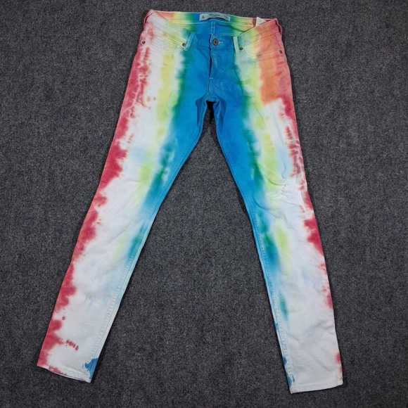 Abercrombie & Fitch Denim - Abercrombie & Fitch Jeans  SZ 6L 28x33 Tie Dye Skinny Stretch Denim Pants Casual
